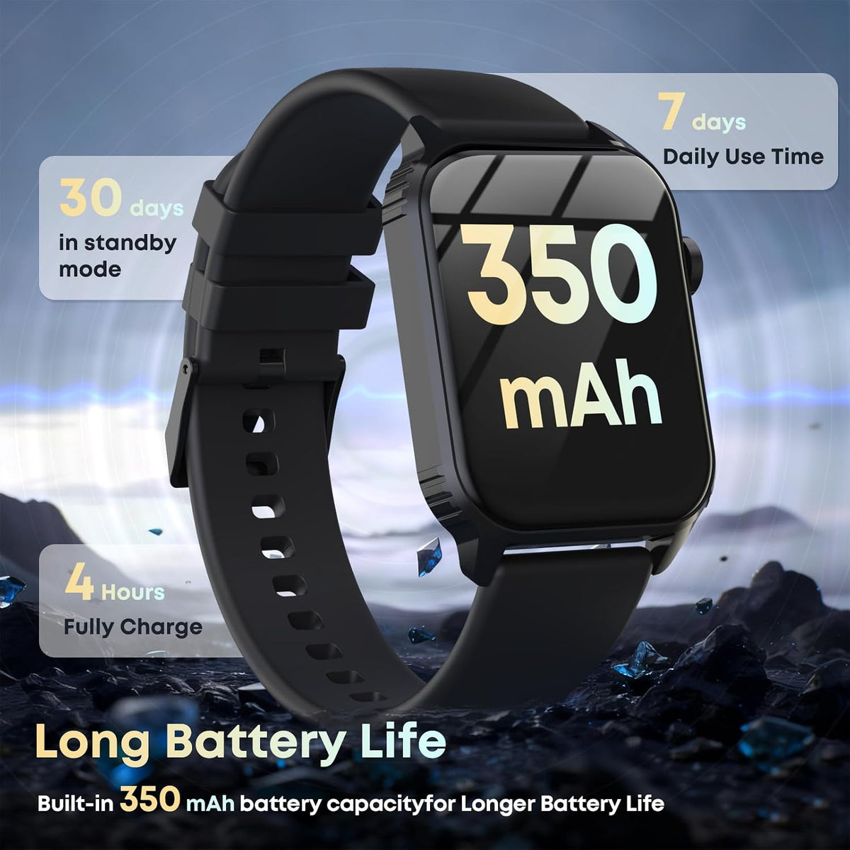 Smart Watch for Men, 120+ Sports Modes Smartwatch with 1.83" HD Touchsreen, Sleep Monitor, IP67 Waterproof, Bluetooth Call & Music Control Fitness Watch for