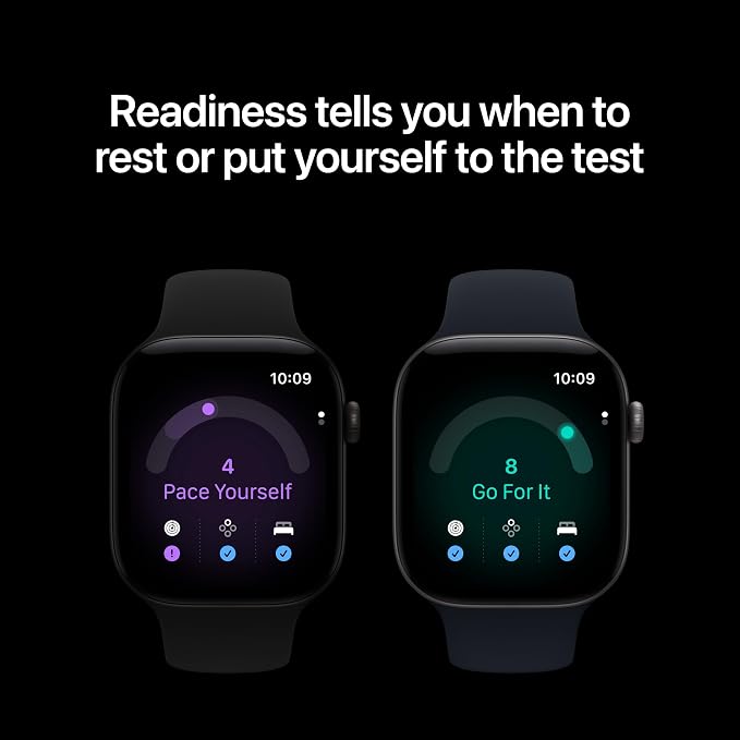 Apple Watch Series 12 GPS + Cellular 46mm Smartwatch Black Aluminum Case, Black Sport Band - M/L. Health + Fitness + Sleep Tracking, Heart Rate, Safety